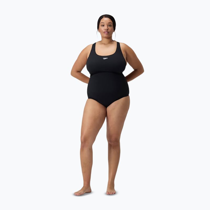 Купальник суцільний жіночий Speedo Endurance+ Medalist Plus Size black 2