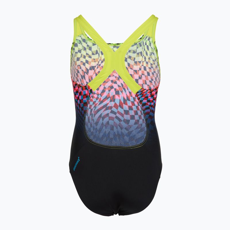 Купальник суцільний дитячий Speedo Digital Placement Powerback black/pink 2