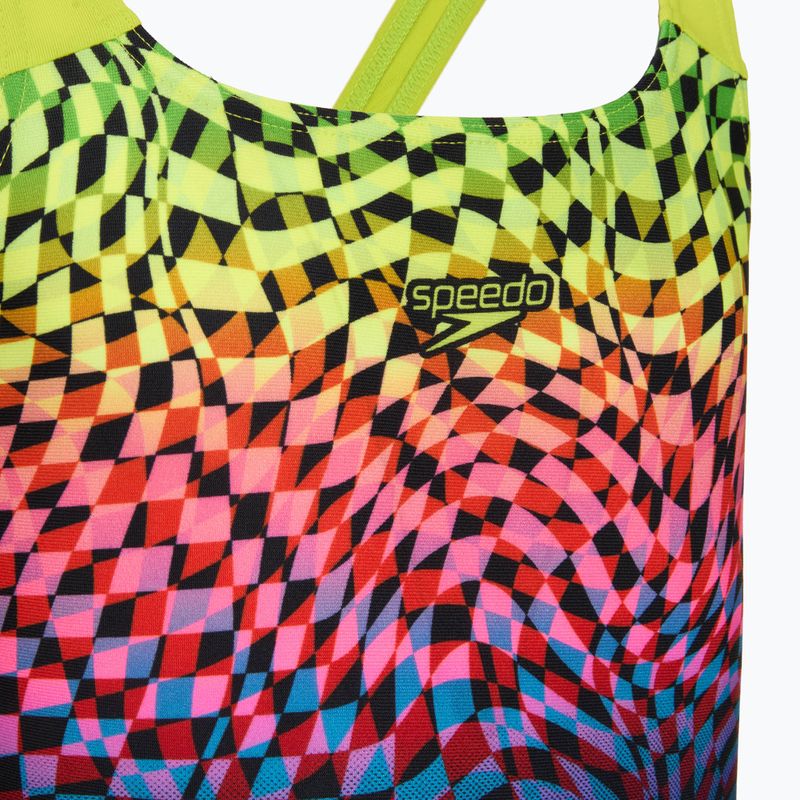 Купальник суцільний дитячий Speedo Digital Placement Powerback black/pink 3