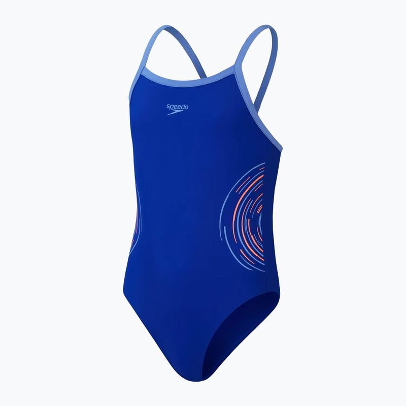 Купальник суцільний дитячий Speedo Platisol Placement Thinstrap Muscleback true cobalt/curious blue 2