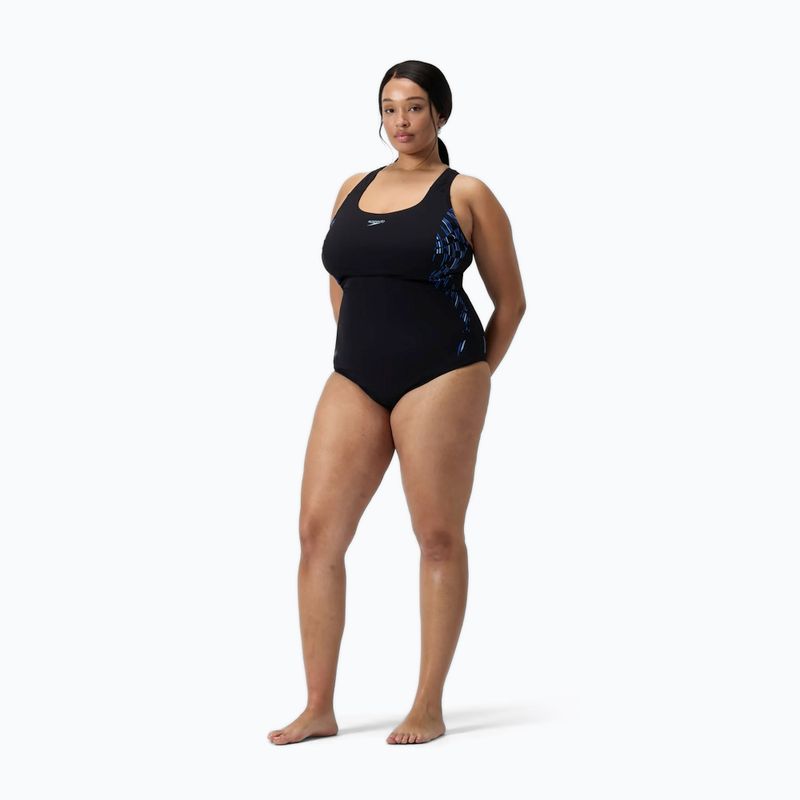 Купальник суцільний Speedo Placement Medalist+ true navy/true cobalt/curious blue 2