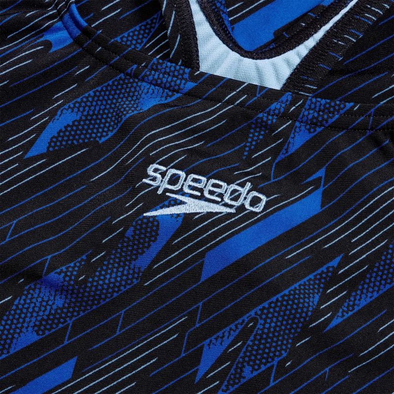 Купальник суцільний жіночий Speedo HyperBoom Allover Medalist black/true cobalt/curious blue 4