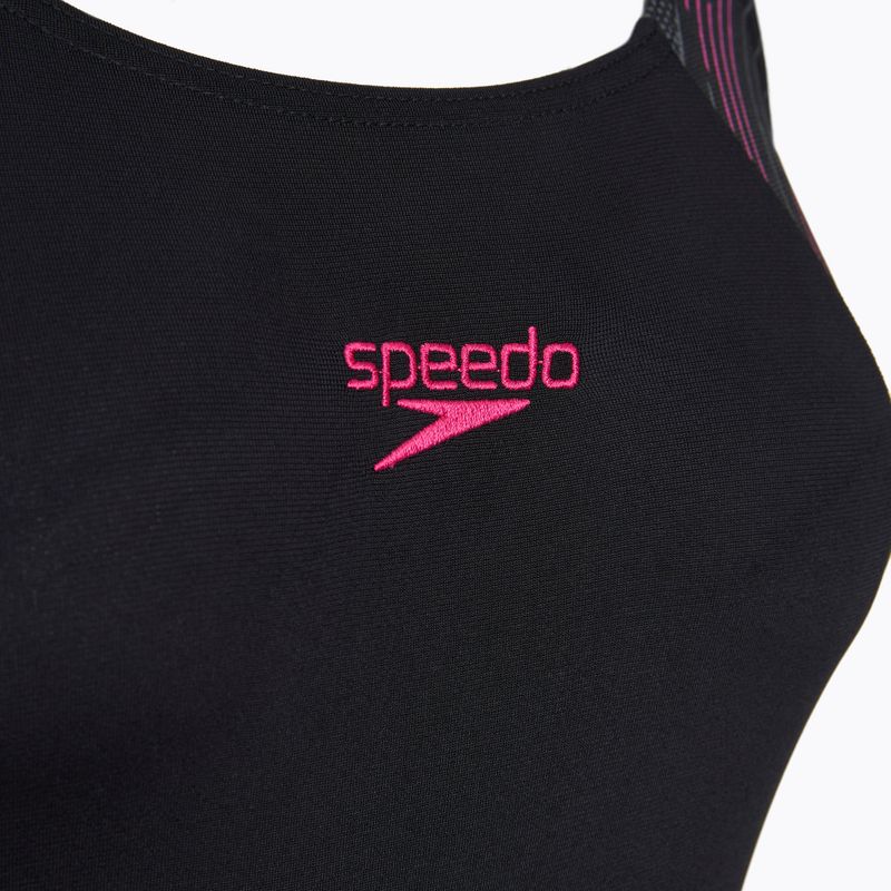 Купальник суцільний жіночий Speedo HyperBoom Splice Muscleback black/electric pink 3