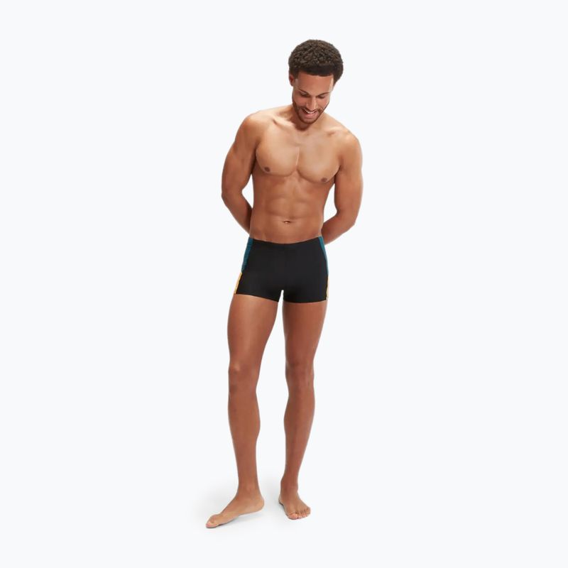 Плавки чоловічі Speedo Dive black/dark teal/mandarin Peel 5