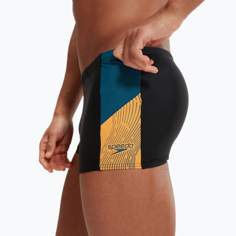 Плавки чоловічі Speedo Dive black/dark teal/mandarin Peel 7