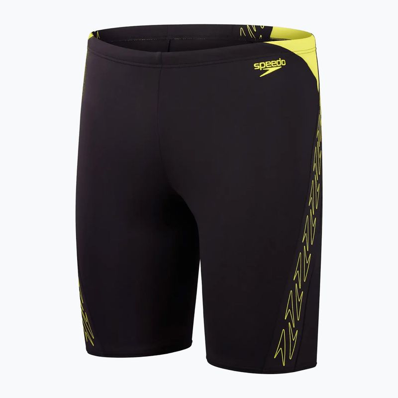 Плавки для плавання чоловічі Speedo Hyper Boom Splice black/lemon drizzle