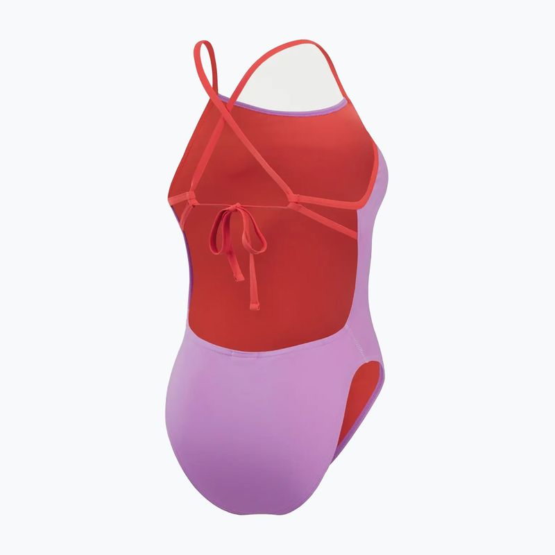 Купальник суцільний жіночий Speedo Solid Tie Back sweet purple/watermelon 3