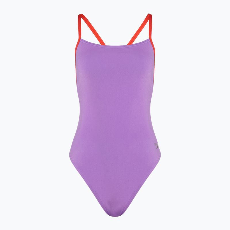 Купальник суцільний жіночий Speedo Solid Tie Back sweet purple/watermelon