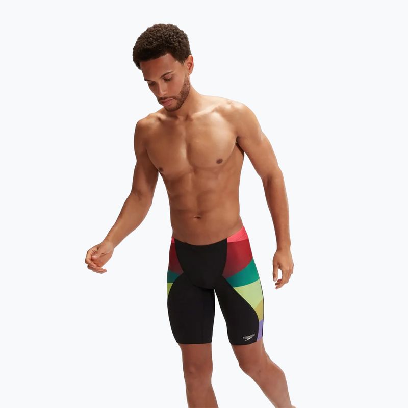 Плавки чоловічі Speedo Placement Digital V-Cut black/sweet purple/harlequin green/watermelon 5