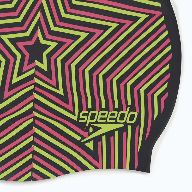 Шапочка для плавання дитяча Speedo Reversible Slogan Junior starburst true cobalt/flare pink 4