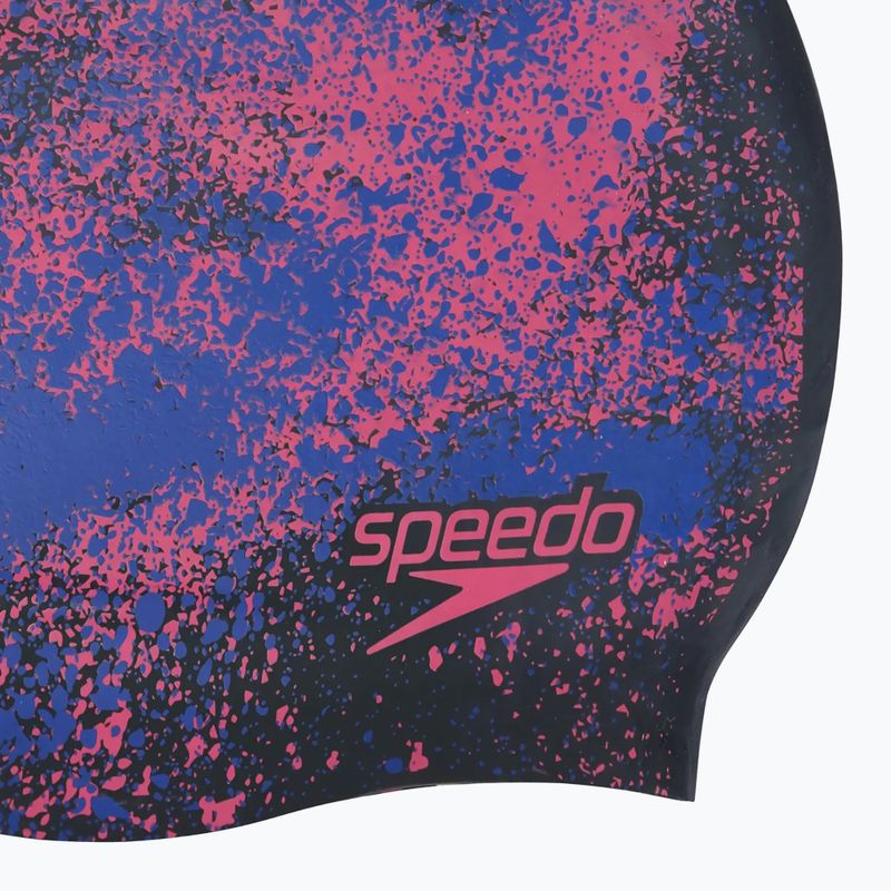 Шапочка для плавання дитяча Speedo Reversible Slogan Junior starburst true cobalt/flare pink 5