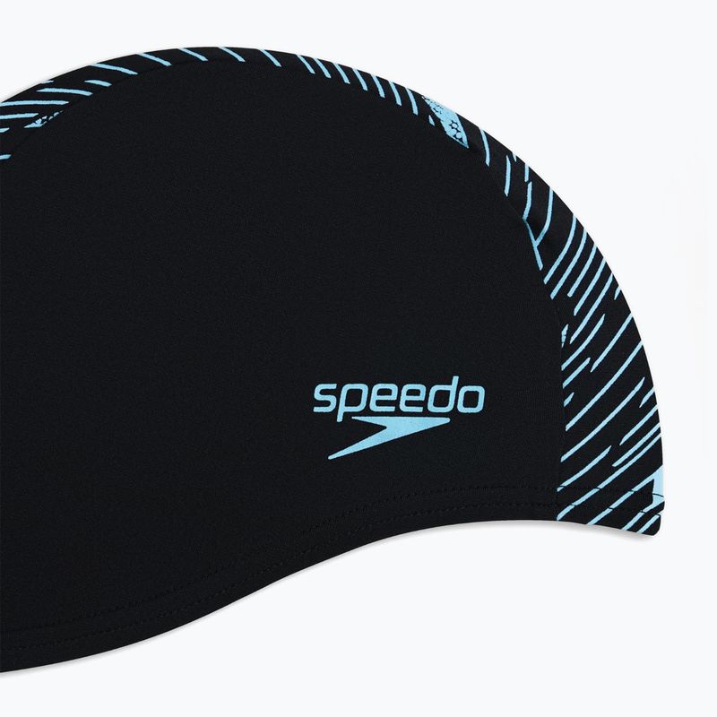 Шапочка для плавання Speedo Boom ECO Endurance+ чорна/піктонова синя 3