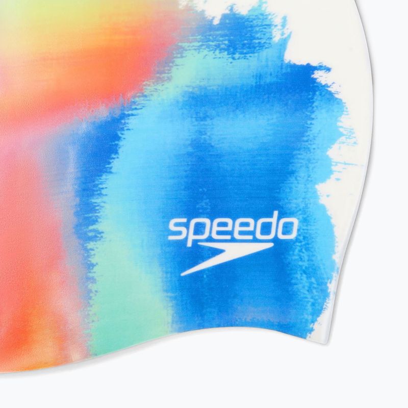 Шапочка для плавання Speedo Digital Printed white/punch blue/nectarine 3