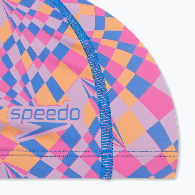 Шапочка для плавання дитяча Speedo Printed Pace peony pink/nectarine/kiki pink 2