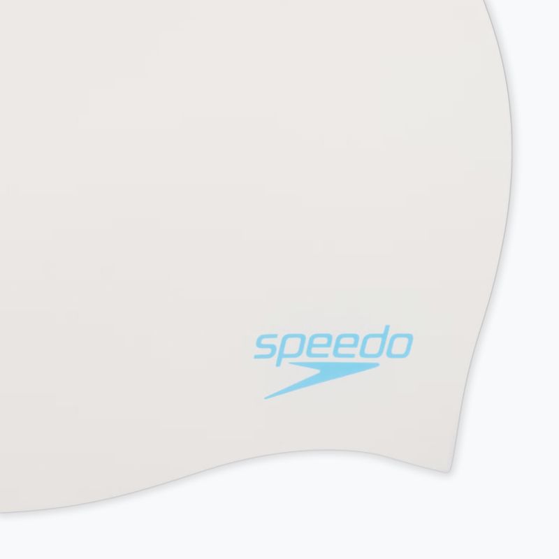 Шапочка для плавання дитяча Speedo Plain Moulded Silicone white/aqua splash 3