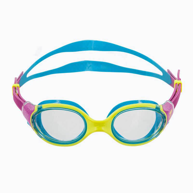 Окуляри для плавання дитячі Speedo Biofuse 2.0 lemon drizzle/kiki pink/picton blue 2
