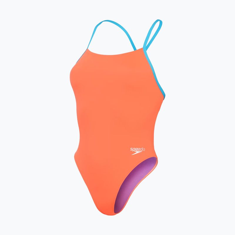 Суцільний купальник Speedo Solid Tie Back з сиреною червоного кольору