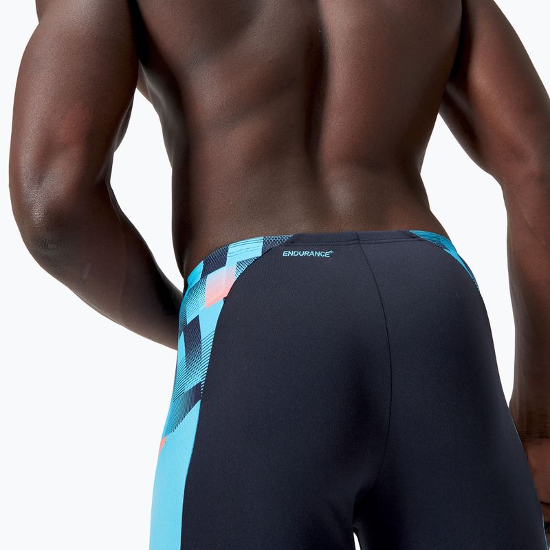 Чоловічі плавки Speedo Endurance+ MAX Splice Swim Jammer темно-синій / пітоновий / синій / сирена червоний 9