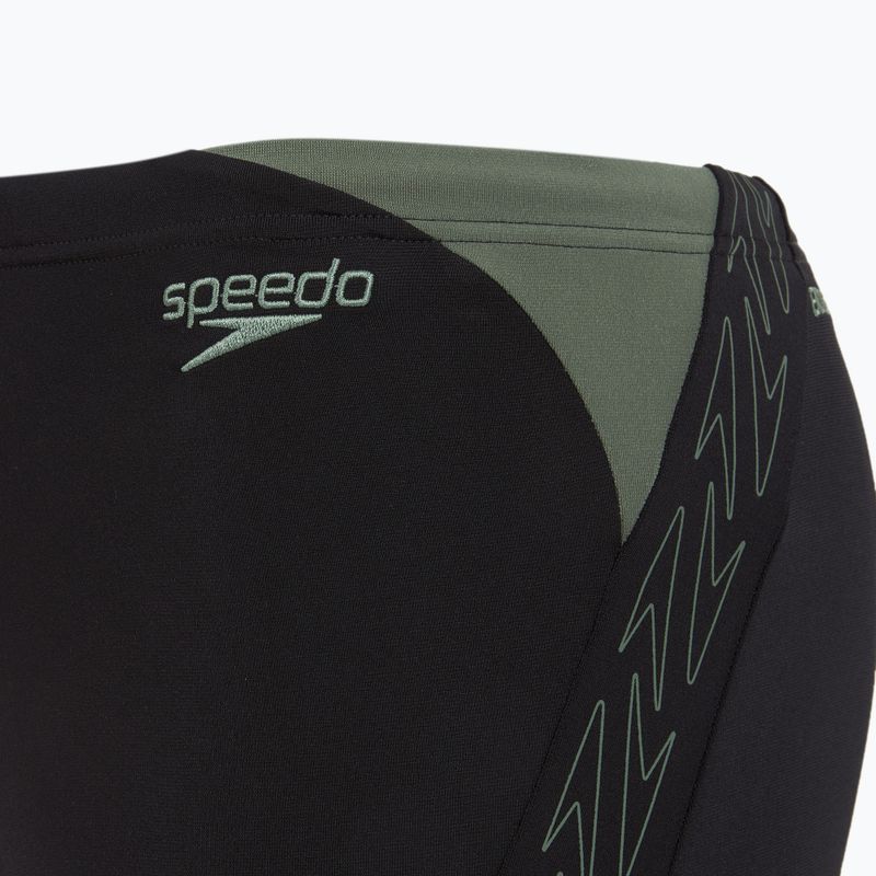 Чоловічі плавальні боксери Speedo HyperBoom Splice Aquashort чорні/кантрі-зелені 4