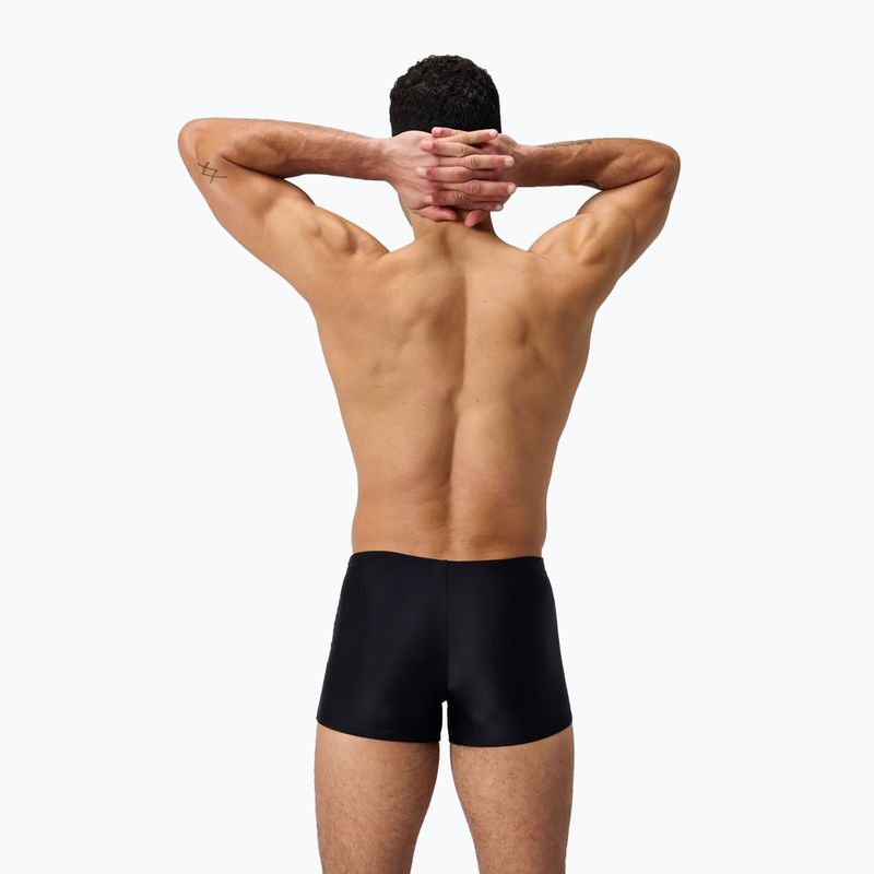 Чоловічі плавальні боксери Speedo Medley Logo Aquashort чорні/червоні з сиреною 7