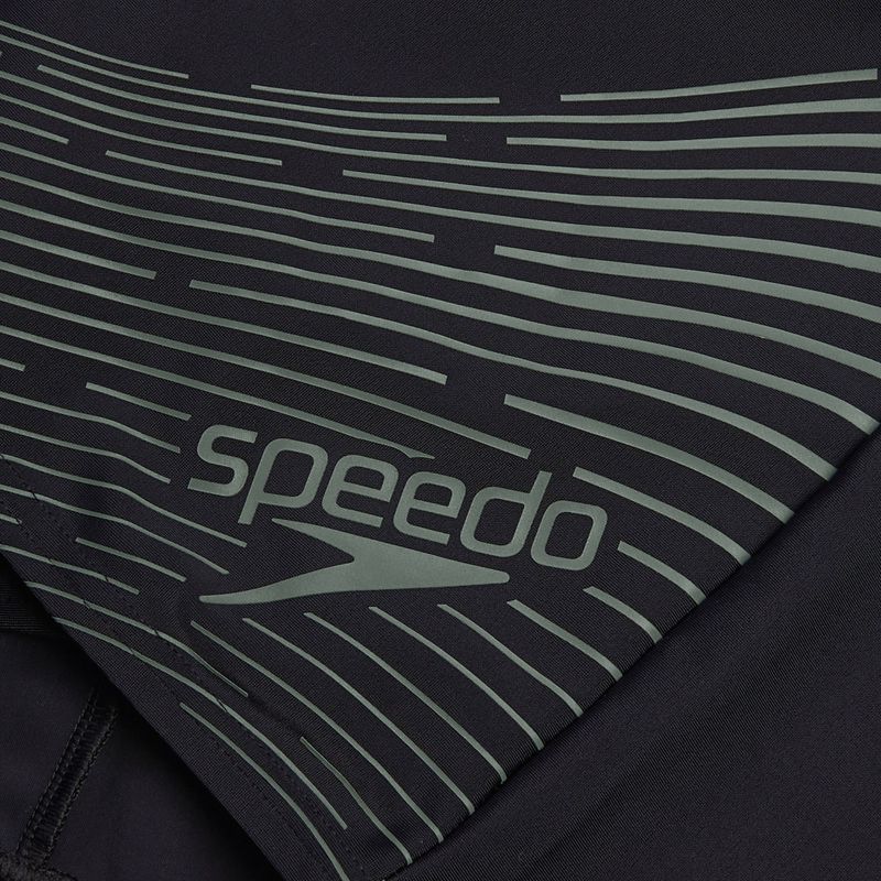 Чоловічі плавки-боксери Speedo Medley Logo Aquashort чорні/кантрі-зелені 4