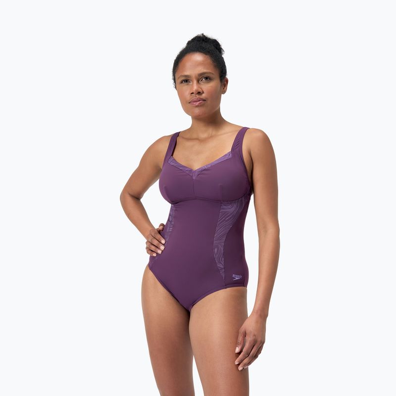 Купальник суцільний Speedo Shaping Printed LunaElustre One Piece plum dandy 6