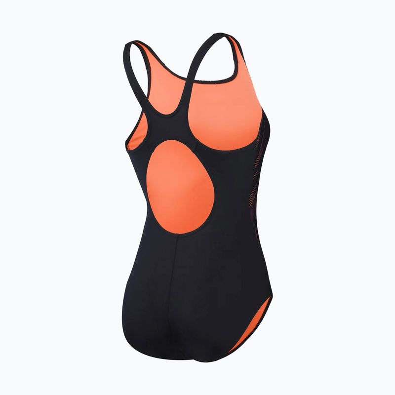 Купальник суцільний Speedo HyperBoom Placement Muscleback black/siren red/plum dandy 2