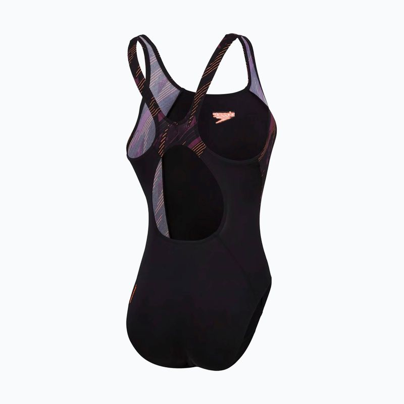 Купальник суцільний Speedo HyperBoom Splice Muscleback black/plum dandy/siren red 2