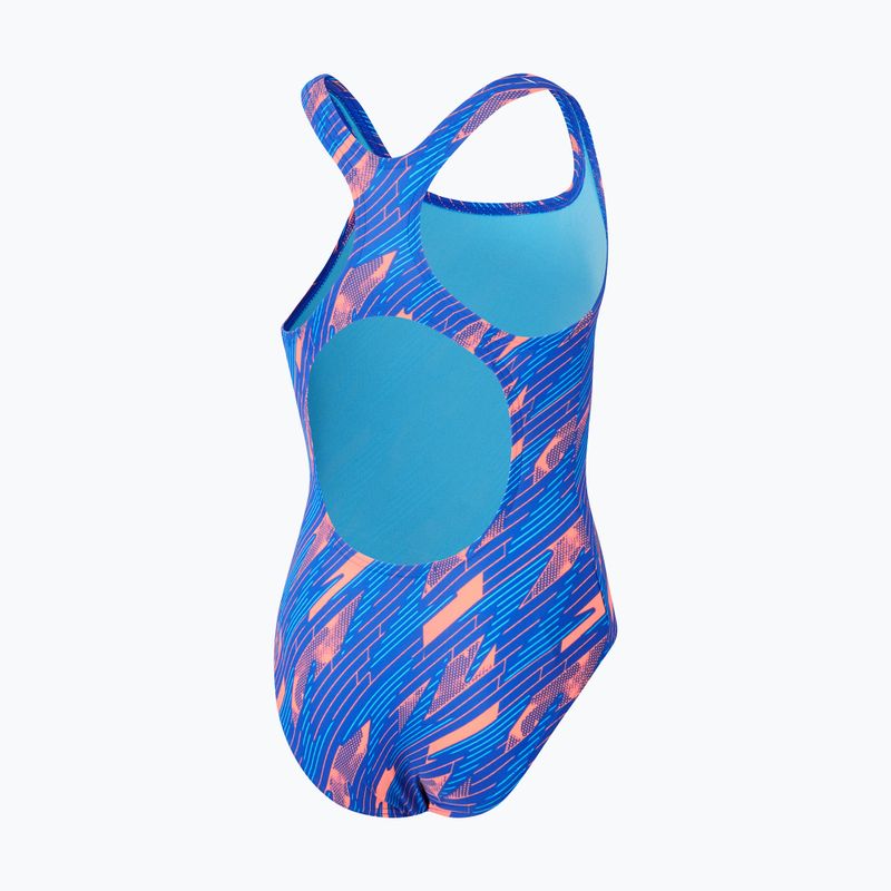 Купальник суцільний дитячий Speedo HyperBoom Allover Medalist siren red/true cobalt/picton blue 2