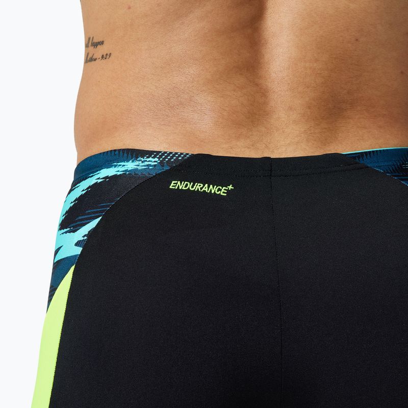 Боксерки для плавання чоловічі Speedo Endurance+ MAX Splice Aquashort black/hyper yellow 4
