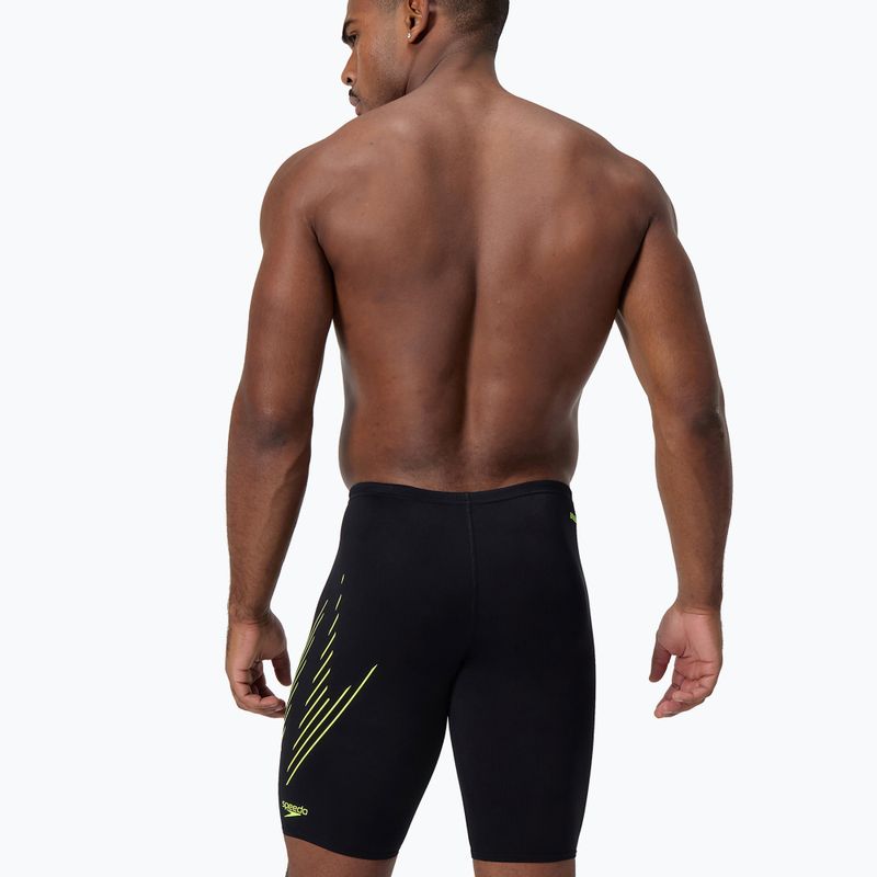Чоловічі плавки HyperBoom Placement Swim Jammer чорний/гіпержовтий 2