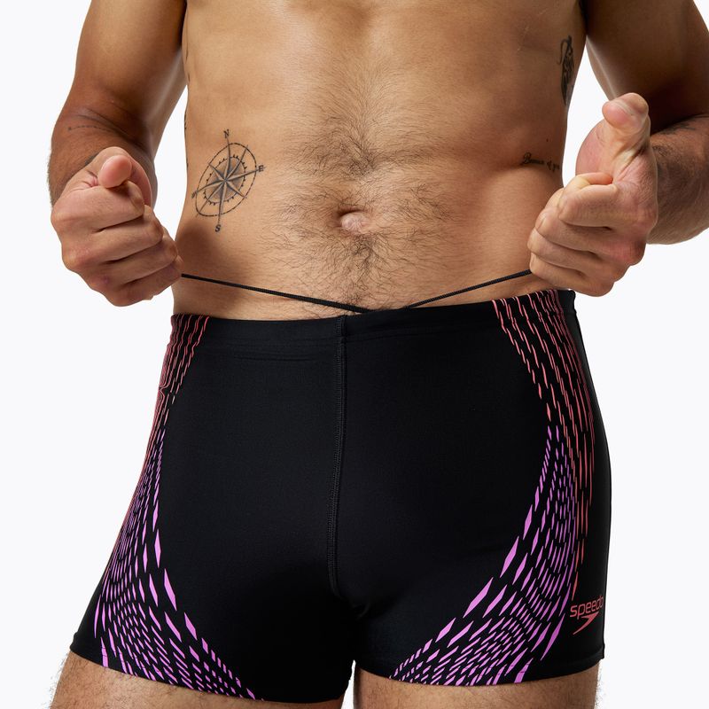 Плавки чоловічі Speedo Duo Logo Print Aquashort black/coral sands/neon violet 4