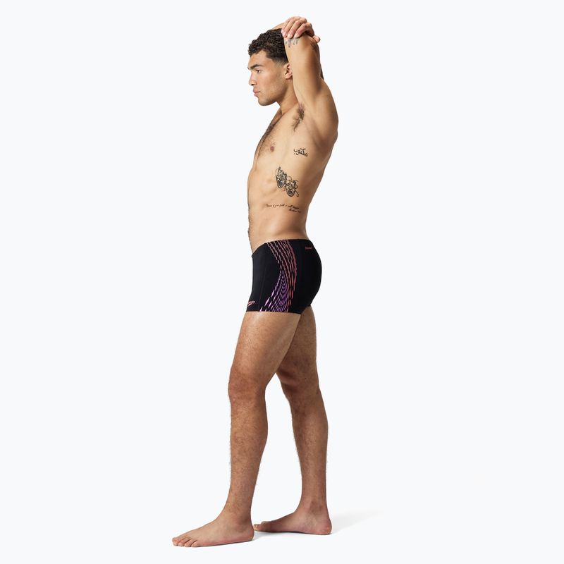 Боксерки для плавання чоловічі Speedo Tech Panel Aquashort black/coral sands 2