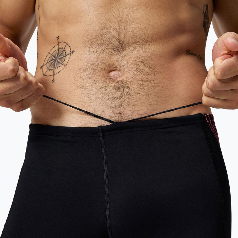 Боксерки для плавання чоловічі Speedo Tech Panel Aquashort black/coral sands 3