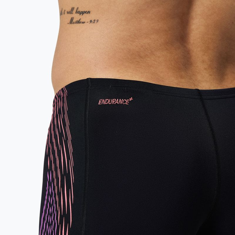 Боксерки для плавання чоловічі Speedo Tech Panel Aquashort black/coral sands 5