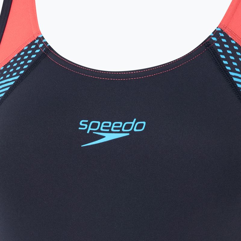 Купальник суцільний жіночий Speedo Placement Laneback zoom boom placement/true navy 3