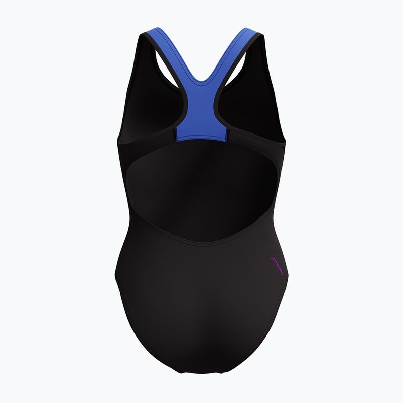 Купальник суцільний жіночий Speedo Placement Laneback zoom boom placement/speedo black 2