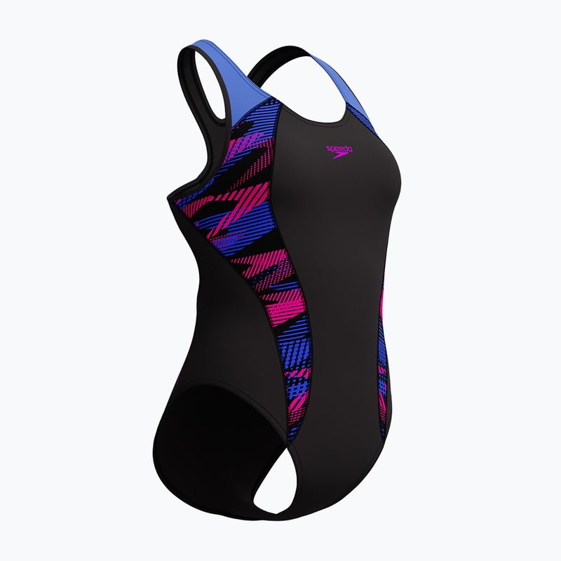 Купальник суцільний жіночий Speedo Placement Laneback zoom boom placement/speedo black 3