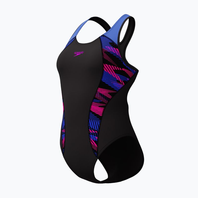 Купальник суцільний жіночий Speedo Placement Laneback zoom boom placement/speedo black 4