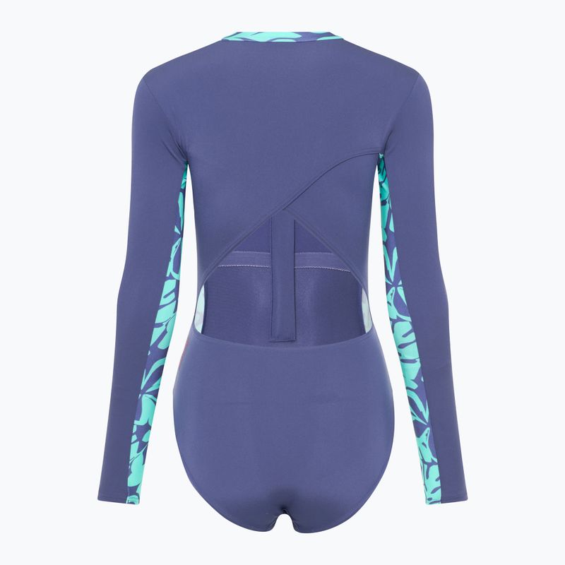 Купальник суцільний жіночий Speedo Long Sleeve Panel hapuna blue 2
