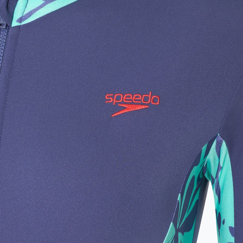 Купальник суцільний жіночий Speedo Long Sleeve Panel hapuna blue 3