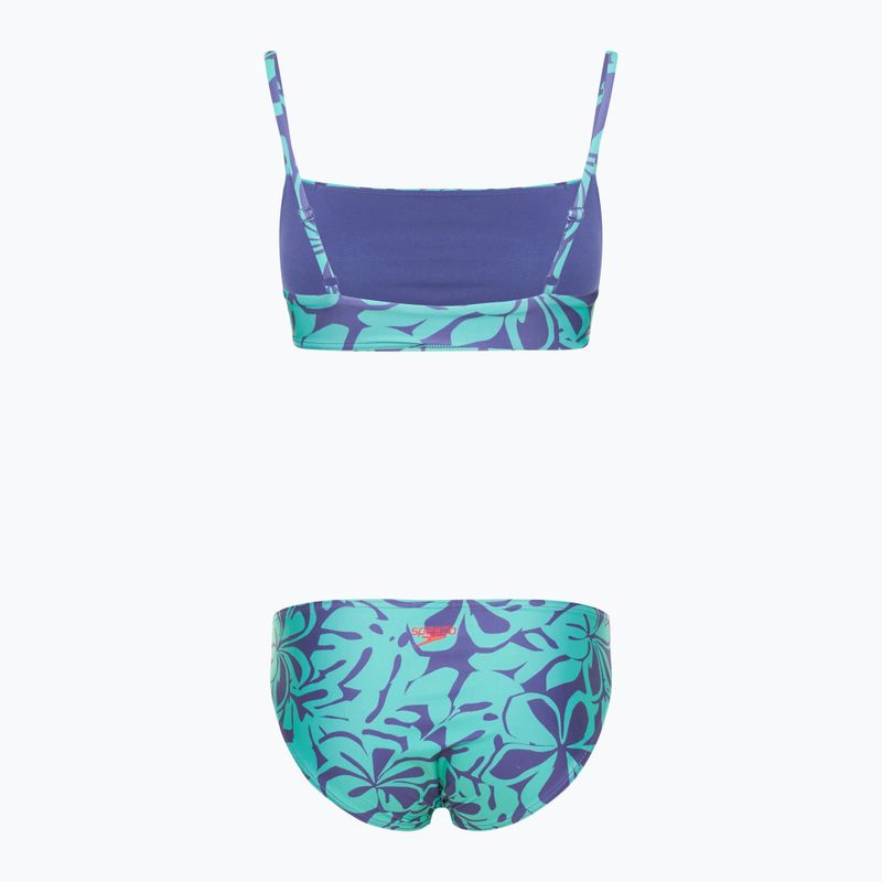 Купальник роздільний жіночий Speedo Printed Adjustable Thinstrap hapuna blue 2