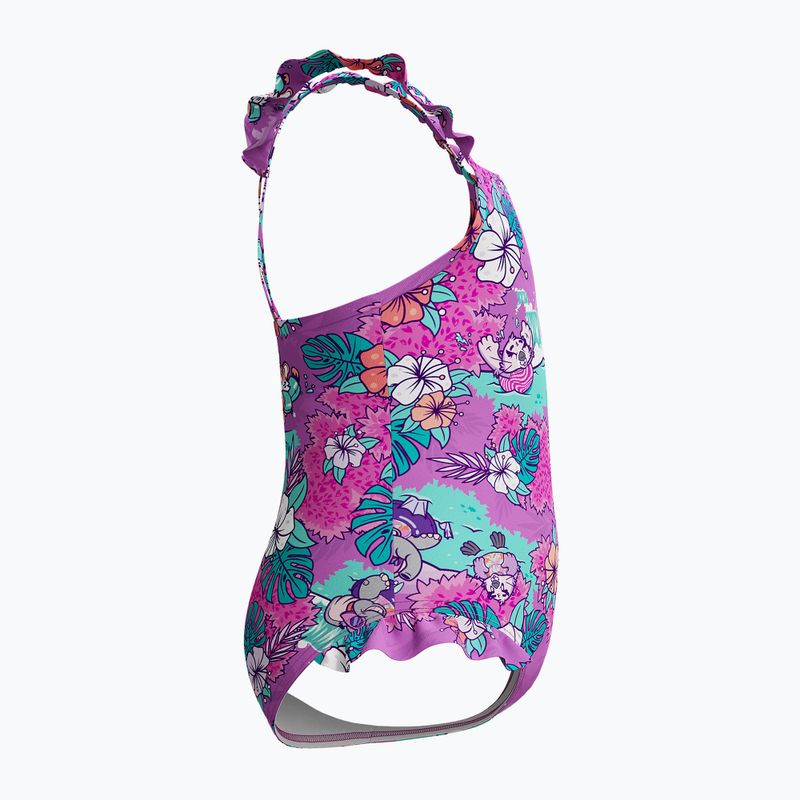 Купальник суцільний дитячий Speedo Learn To Swim Printed Frill Thinstrap neon violet 4