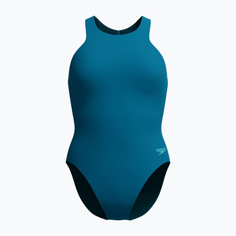 Купальник суцільний жіночий Speedo Racer Zip with Built in Swim Bra dark teal 7