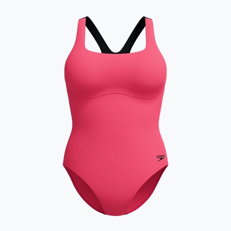 Купальник суцільний жіночий Speedo Flex Band with Swim Bra raspbery fill/vermilion/punch 7