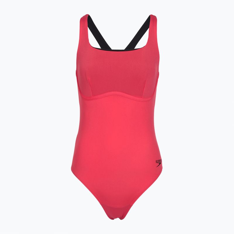 Купальник суцільний жіночий Speedo Flex Band with Swim Bra raspbery fill/vermilion/punch 7