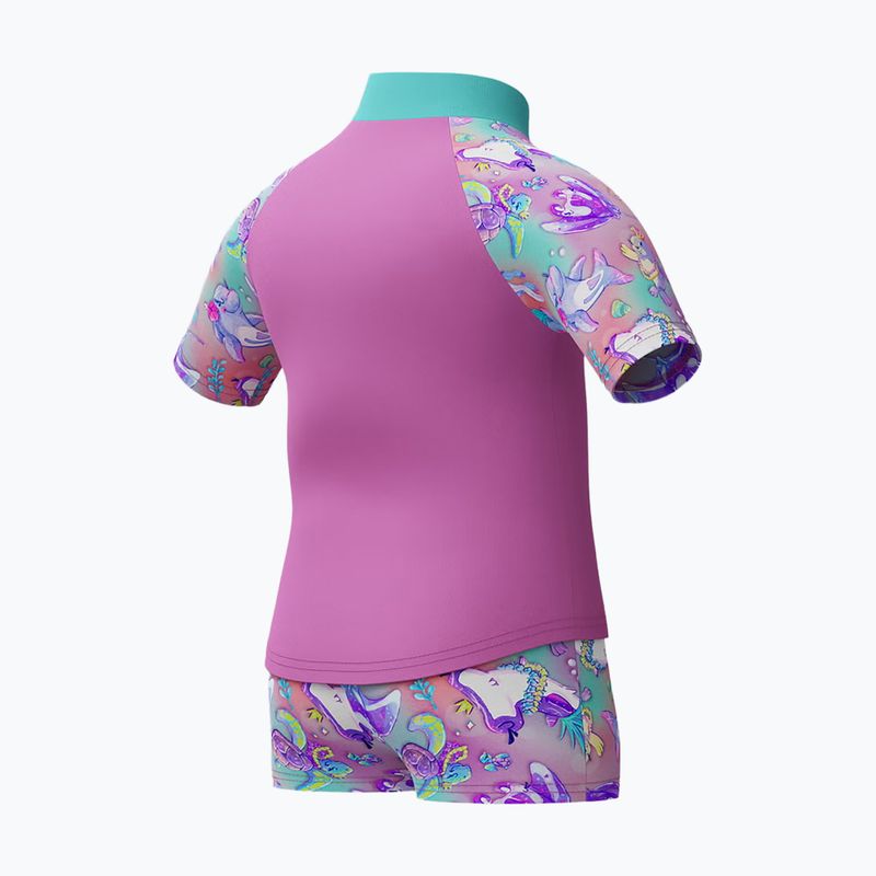 Дитячий купальник роздільний Speedo Digital Rash Top Set neon violet 3