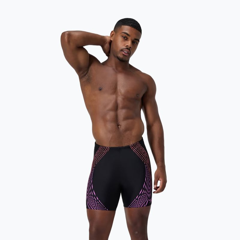 Джамери чоловічі Speedo Duo Logo Print Mid Jammer black/coral sands/neon violet 6