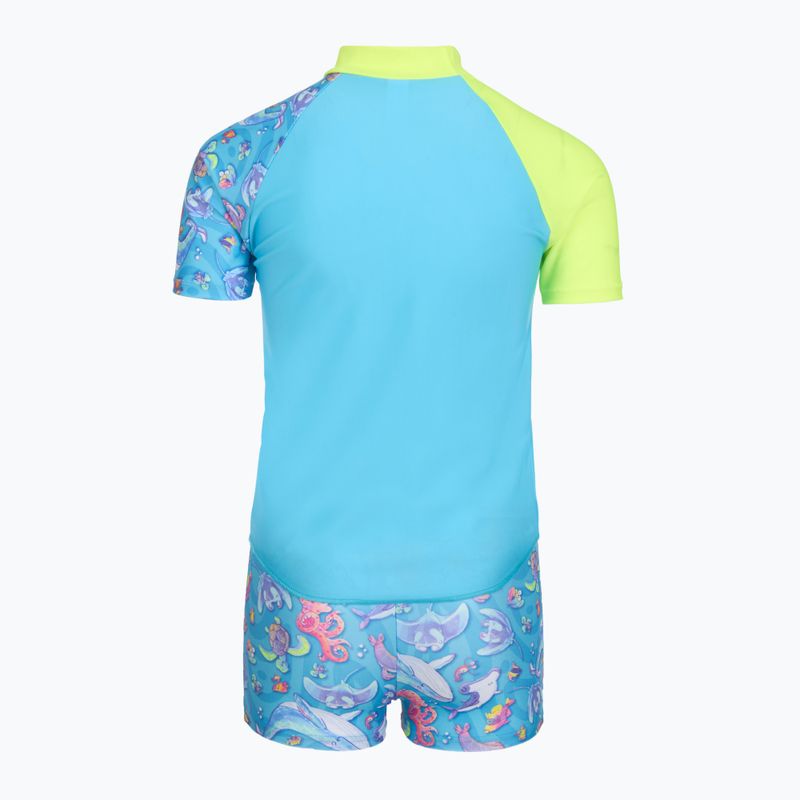 Чоловічий двокомпонентний купальний костюм Speedo Learn To Swim Digital Rash Top Set turkish sea 2
