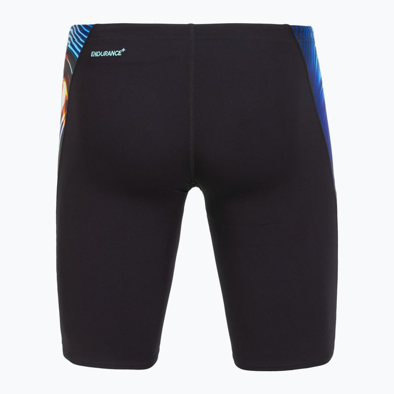 Плавки чоловічі Speedo Placement Digital V-Cut Jammer lava blur/speedo black 2